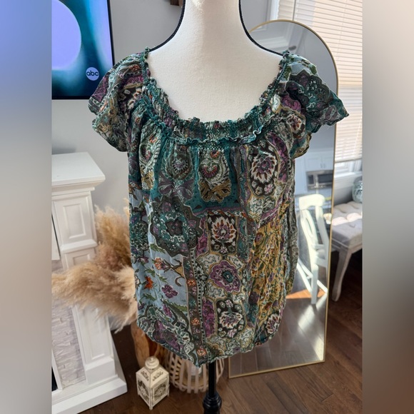 Kate Hill Tops - Kate Hill Multicolor Paisley Women's Blouse